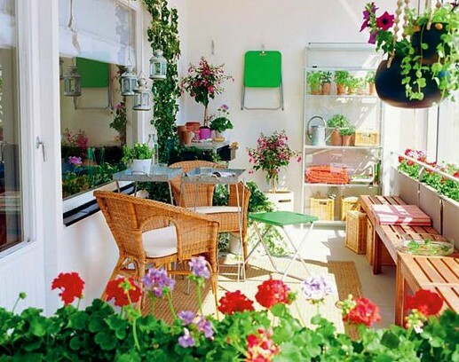 Küche vereint mit Balkon Design