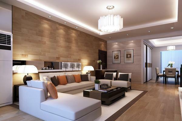 Lampu di ruang tamu: foto di interior ruangan, ditangguhkan dan modis, mod, modern, indah dan besar