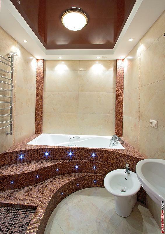 For a bathroom, the most suitable are spot lights