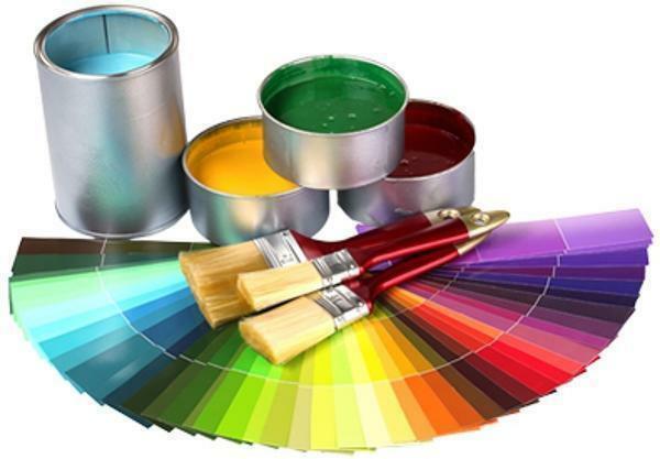 Beroende på färgen på tapeten vald färdiga färg eller vit färg färgpigment tillsätts och bringas till den önskade färgen