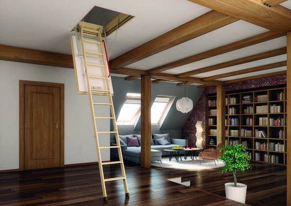 Pick up the attic stairs should be based on the interior of the room, where it will be installed