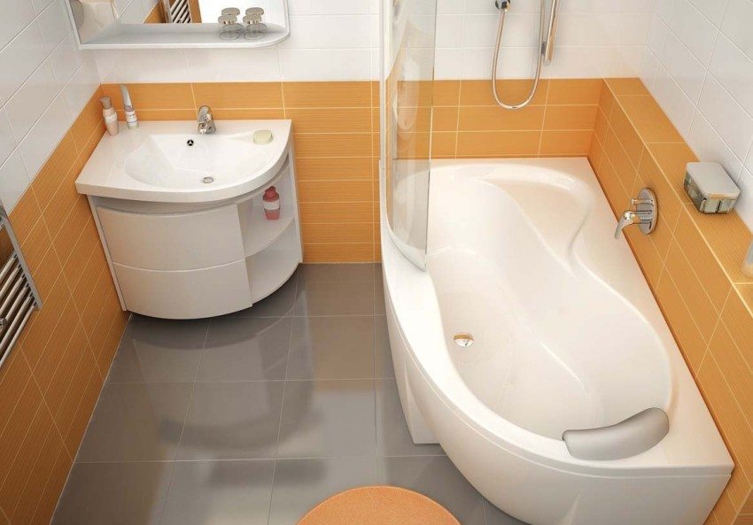 Many manufacturers offer plumbing compact size, which is ideal for the decoration of the bathroom design small size of the room