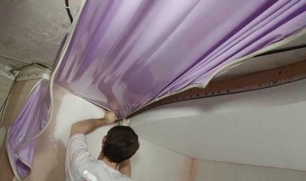 Die maximale Breite des Tuchs einer Spanndecke ist 5 Meter