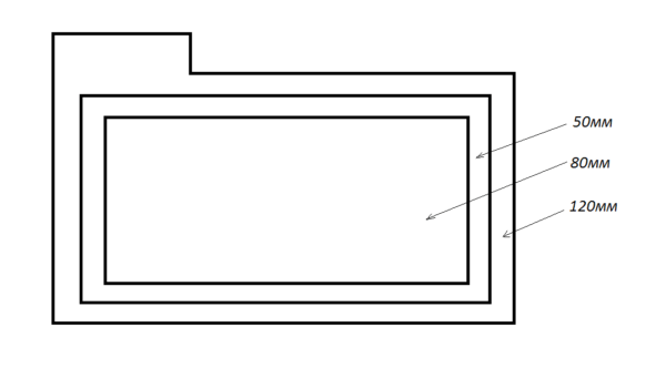 Schema di collegamento, su cui è possibile fare un soffitto nello stile del minimalismo