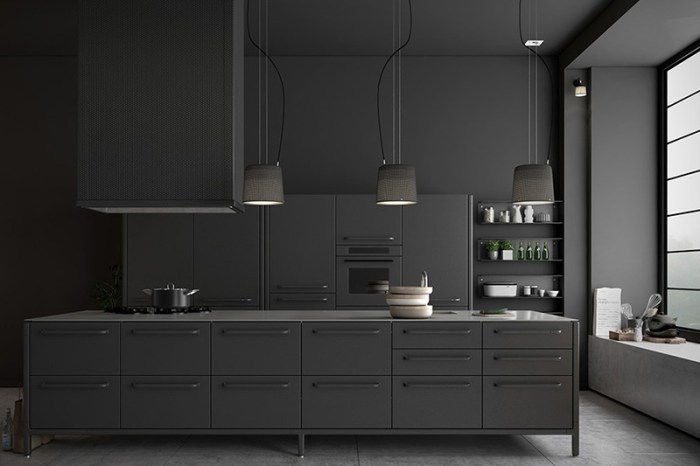 Black kitchen: more than 100 photos, designs, examples