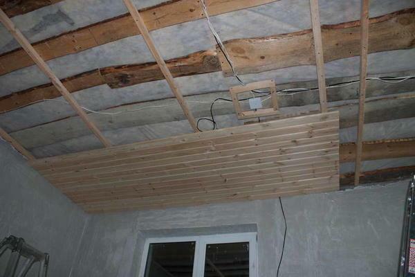 You can finish the ceiling with a clapboard yourself