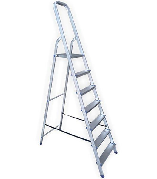 The steps can be on one or both sides. The stepladder is more stable than the ladder and if necessary folds easily