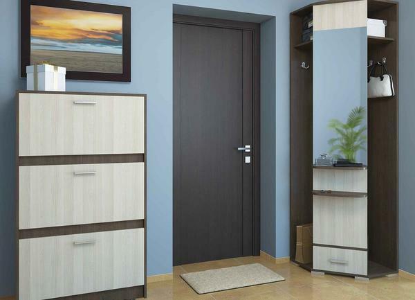 It is necessary to choose in the hallway cabinet, which will not interfere with comfortable passage along the corridor