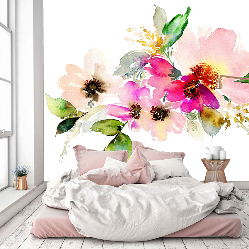 Mural in the bedroom: a way to give a room a unique design
