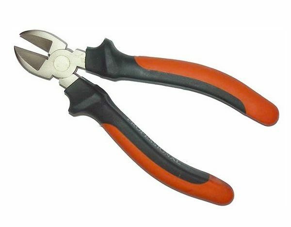 Side cutters are used for removing the insulation and shortening wires