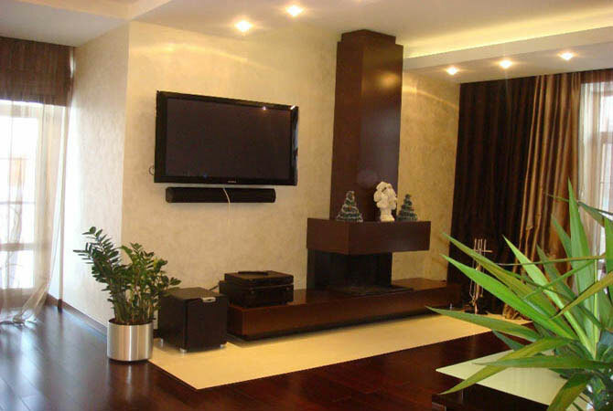 Konštrukcia malých rozmerov obývacej izby