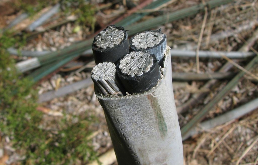 Gepantserde kabel beschermd door een metalen omhulsel