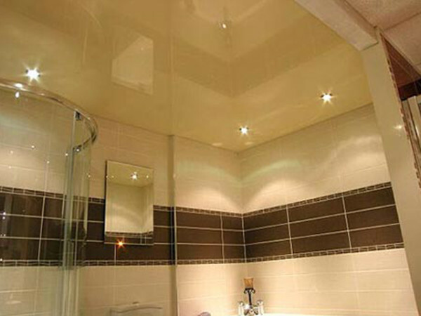 Suspended ceiling in the bathroom