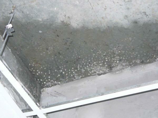 Condensation on the balcony after the insulation can be of several types