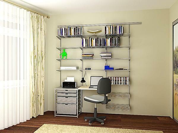 El sistema de estanterías más comúnmente utilizado para almacenar libros y otros accesorios