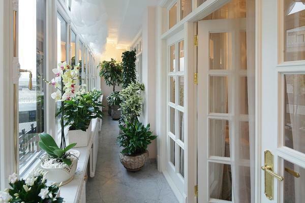 Flowers on the loggia should be placed in such a way that they do not interfere with free movement