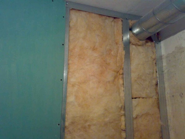 Mineral wool in the frame walls