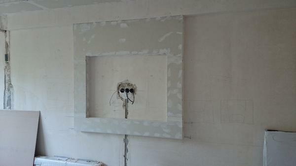 Before installing a niche from gypsum board, you should consider the placement of wiring and lighting equipment