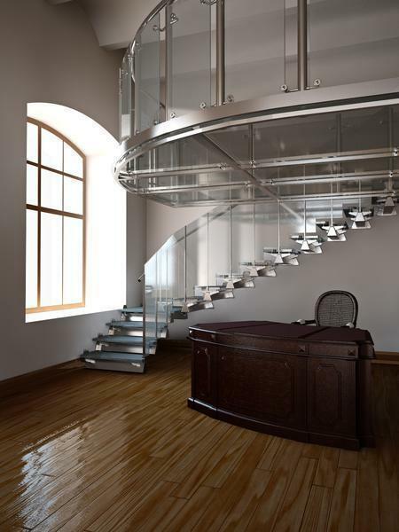 Spectacular stairs that combine stainless steel with other materials