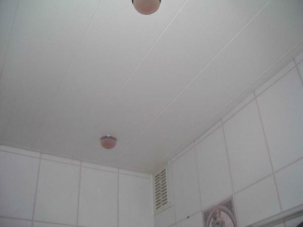 Panels for covering the ceiling are made of a material of polyvinyl chloride