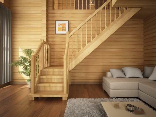 A wooden staircase for a dacha and a private house has a number of advantages