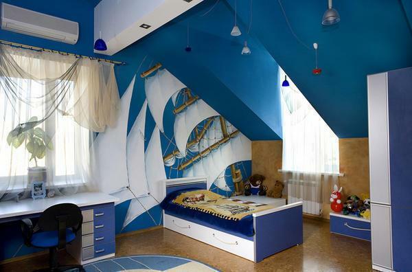 Dječja soba za dječaka u morskom stilu - odlično rješenje