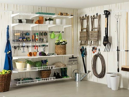 Suspended elements are ideal for storing household inventory.