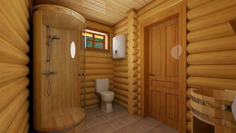 Shower cabin with your hands in a private house: shower in the wooden, photo room design, homemade, make and install