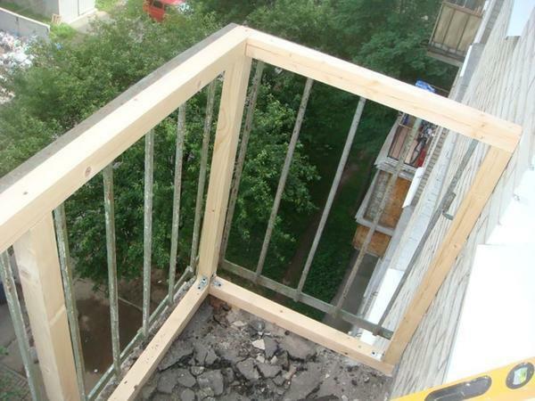 The wood for the balcony lining should be impregnated with antiseptic mixtures