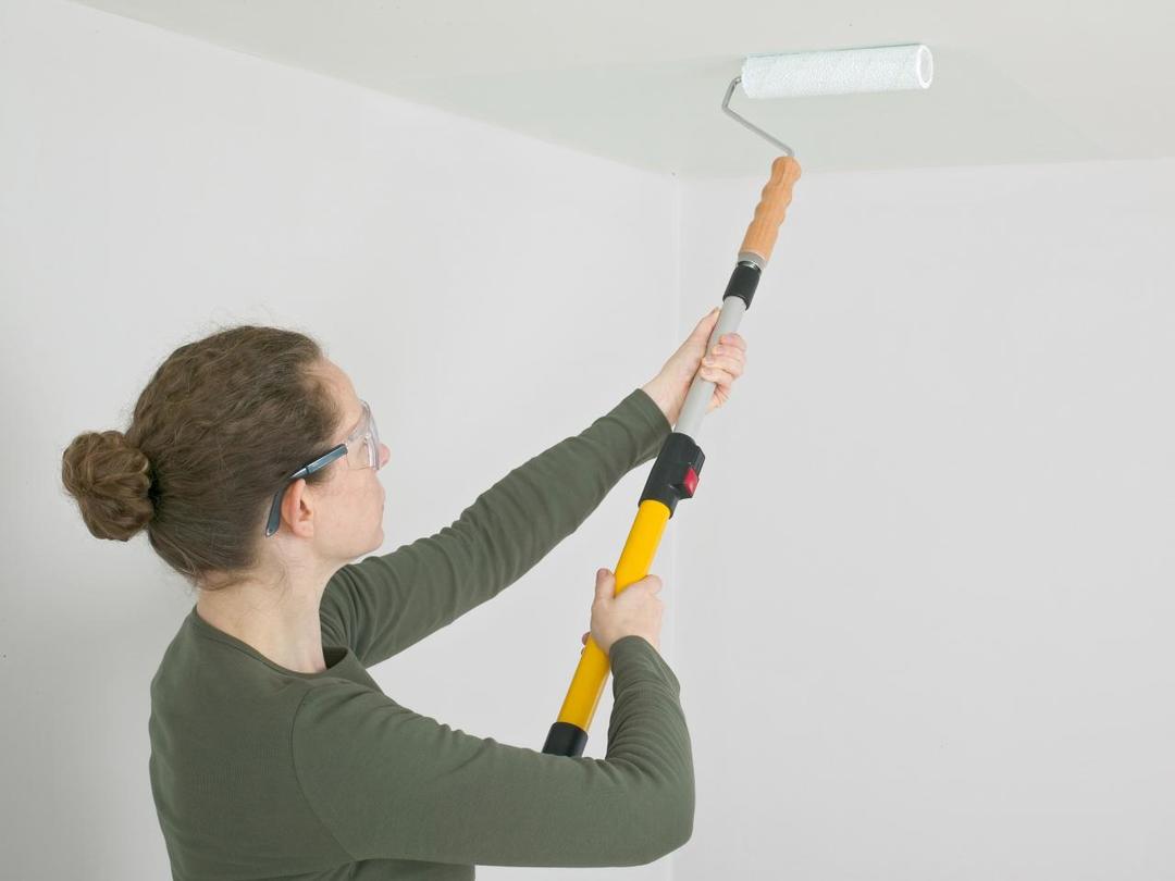 ceiling painting with water-based paint