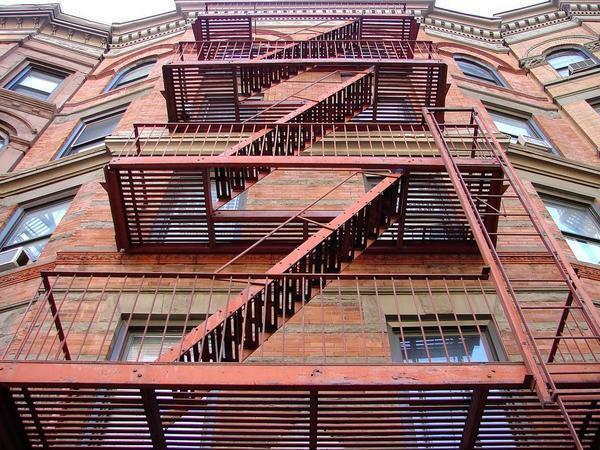 Metal is the most commonly used material for making fire stairs