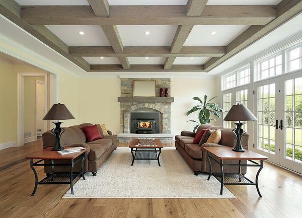 Decorative beams decorated in a modern style look very nice and elegant