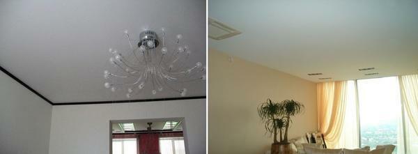 Stretch ceiling will help to hide the defects of the ceiling slabs, as well as help to hide the wiring