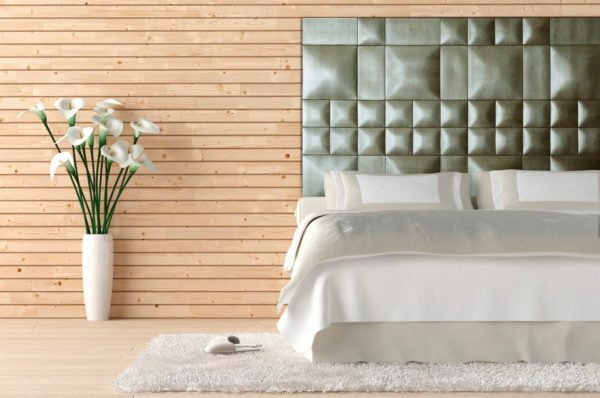 Soft headboard is comfortable and original.