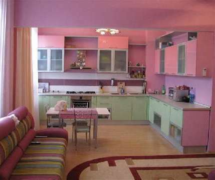 Interiér v odstínech růžové barvy