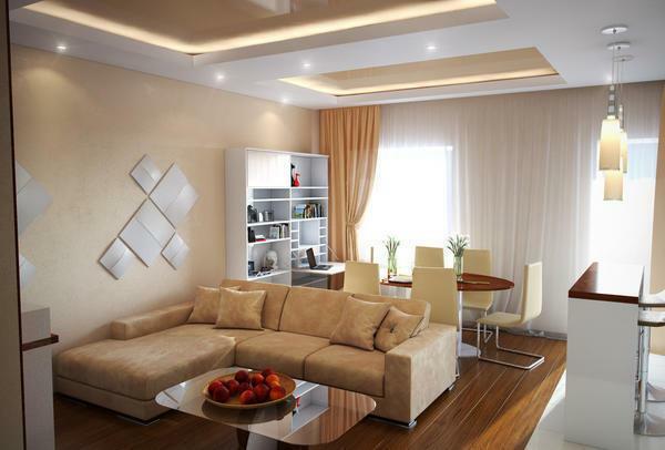 Urobiť svetlo hnedé obývacou izbou zaujímavé a originálne, môžete použiť štýlovú výzdobou prvky