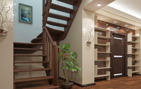 U-shaped stairs may differ in height of the railing, the width of the steps and the material from which they are made
