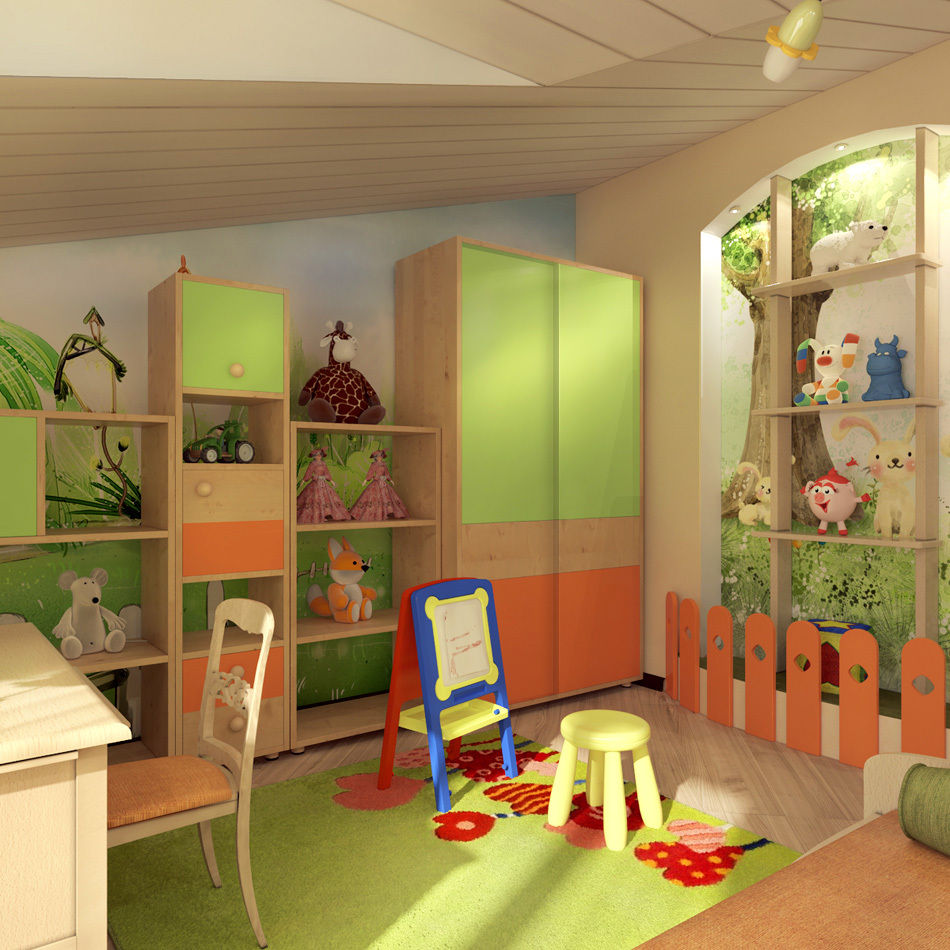 Your version of the children's attic for a moderately active child