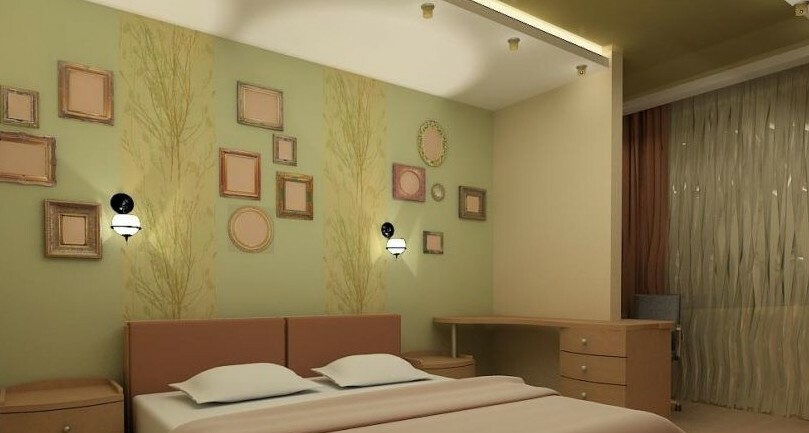Yatak odasında duvarların tasarım