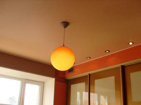 Seamless matte ceiling is easy to install and not afraid of moisture