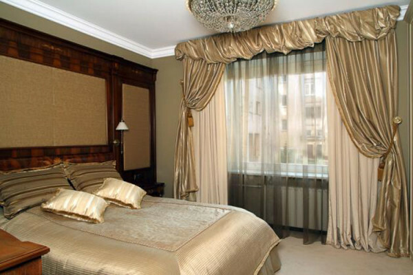 Design curtains for the bedroom: curtains, curtains of organza, linen, instruction selection, video and photos