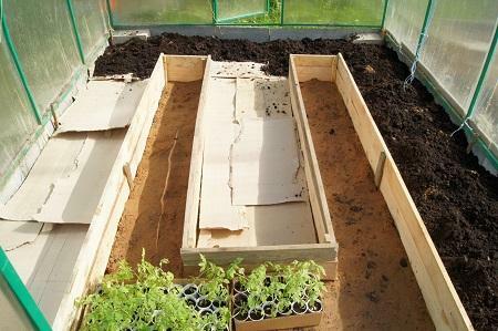 Hála a meleg kertben ágy minőségének javítása, a termés az üvegházban