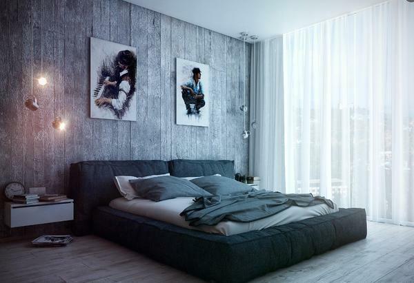 Yatak odası tasarımı fotoğraf Modern fikirler 2017: iç oda, dar salon