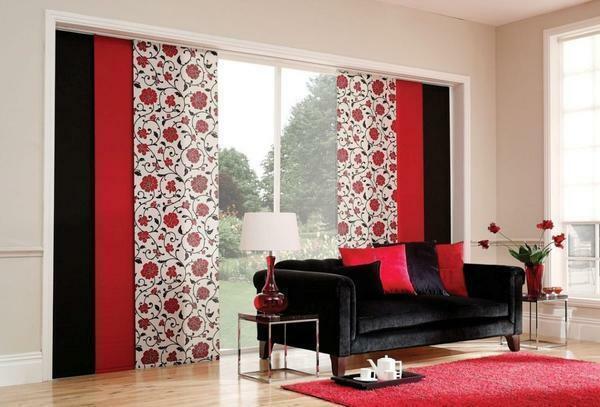 Japanese panels-curtains are distinguished by a wide variety of colors and patterns