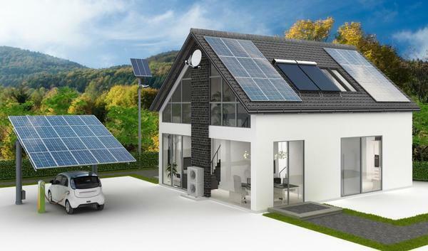 sistema solar: el principio de paneles de operación, la eficiencia y dispositivos tipo para el hogar, como una función de silicio, de la que se hace