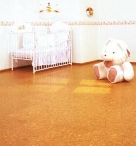 Cork flooring in the nursery