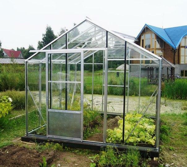The "Botanik" greenhouse has a low weight, since its profile is made of aluminum