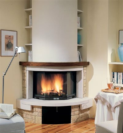 salon design avec cheminée
