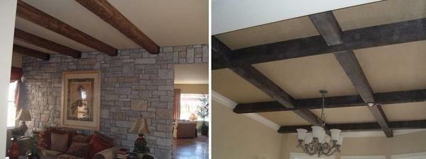 Decorative beams perfectly combined with the design of Provence or Country