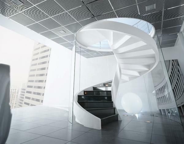 scări în spirală din beton: rotunde sau în formă de U, desene semicirculare, fotografii cu propriile sale mâini